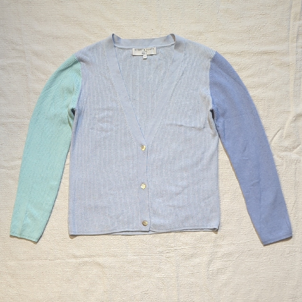 Pastel Blue and Mint Cardigan